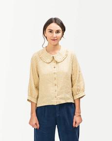 Everyday Blouse dijon check via Matona