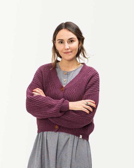 Organic Knit Cardigan berry from Matona