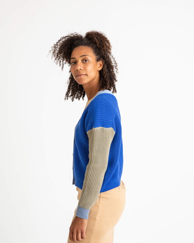 Color Block Cardigan cobalt from Matona