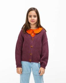 V-Neck Cardigan berry via Matona