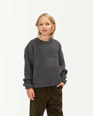 Round Neck Sweater graphite from Matona