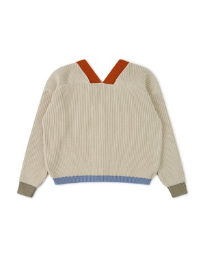 Color Block Cardigan oyster from Matona