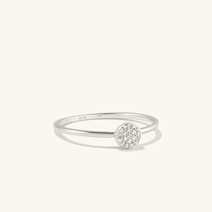 Pavé Diamond Round Ring from Mejuri