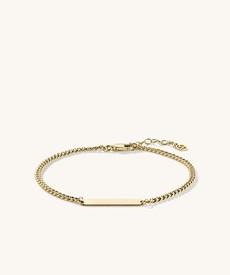 Engravable Bar Curb Chain Bracelet via Mejuri