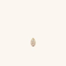 Pave Diamond Flat Back Pear Stud via Mejuri