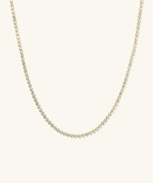 Zadie Bezel Lab Grown Sapphire Tennis Necklace from Mejuri