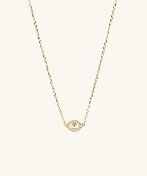 PavÃ© Diamond Evil Eye Necklace from Mejuri