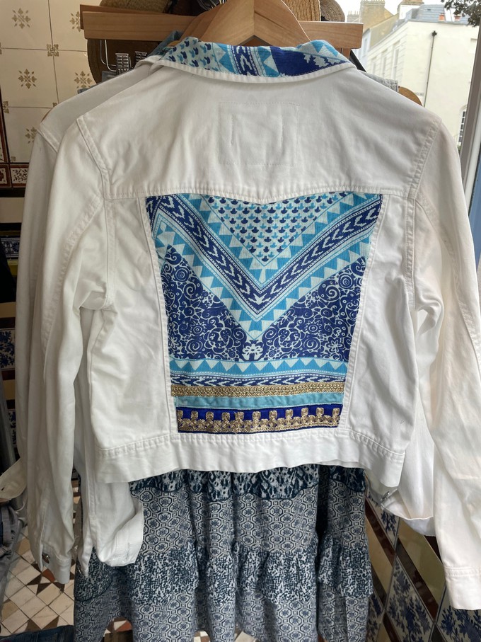 Upcycled White Denim Jacket from MPIRA