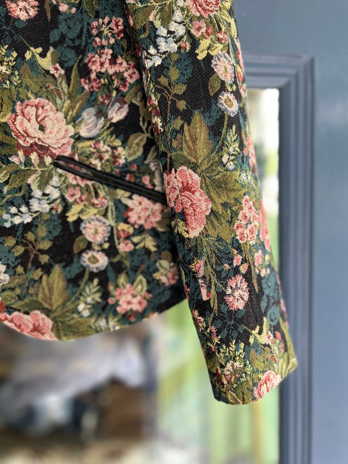 Floral Upcycled Tapestry Jacket Blazer from MPIRA