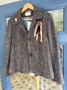 Upcycled Wool Tweed blazer Jacket via MPIRA