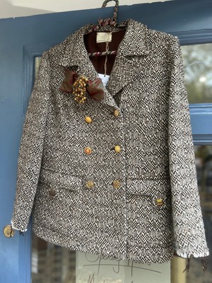 French Vintage Wool Upcycled Blazer Jacket from MPIRA