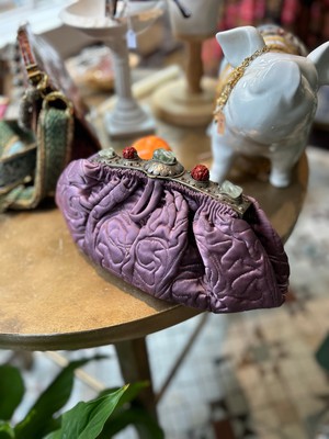 Vintage Silk Brocade Bag, Circa 1890-1920s from MPIRA