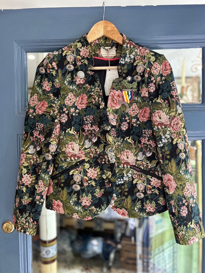 Floral Upcycled Tapestry Jacket Blazer from MPIRA