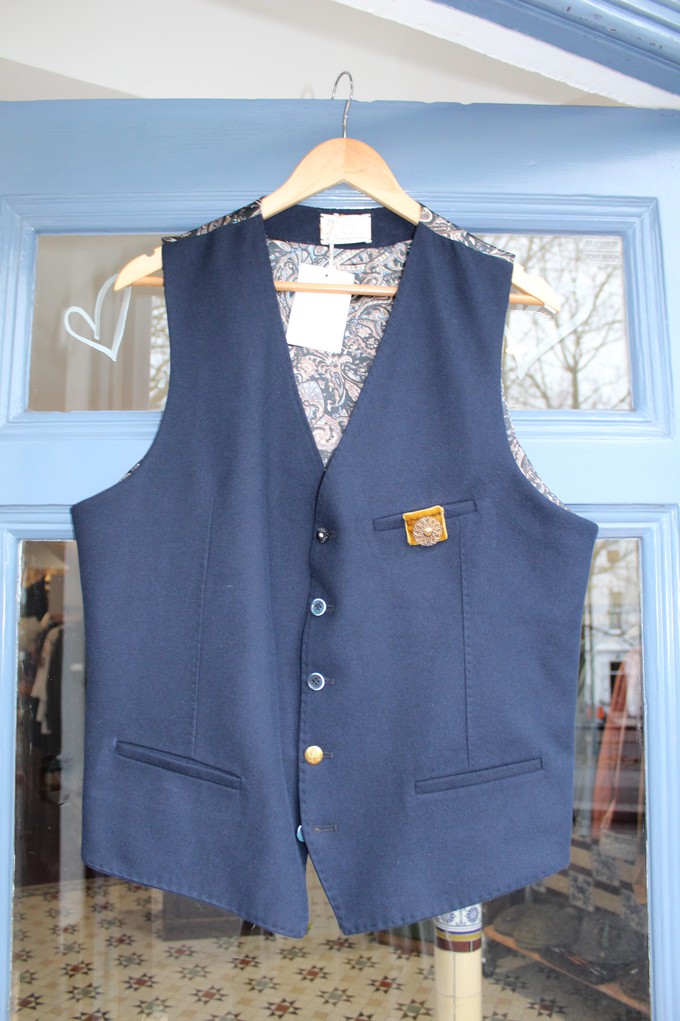 Upcycled Luxe Bling Back Embellished Waistcoat from MPIRA