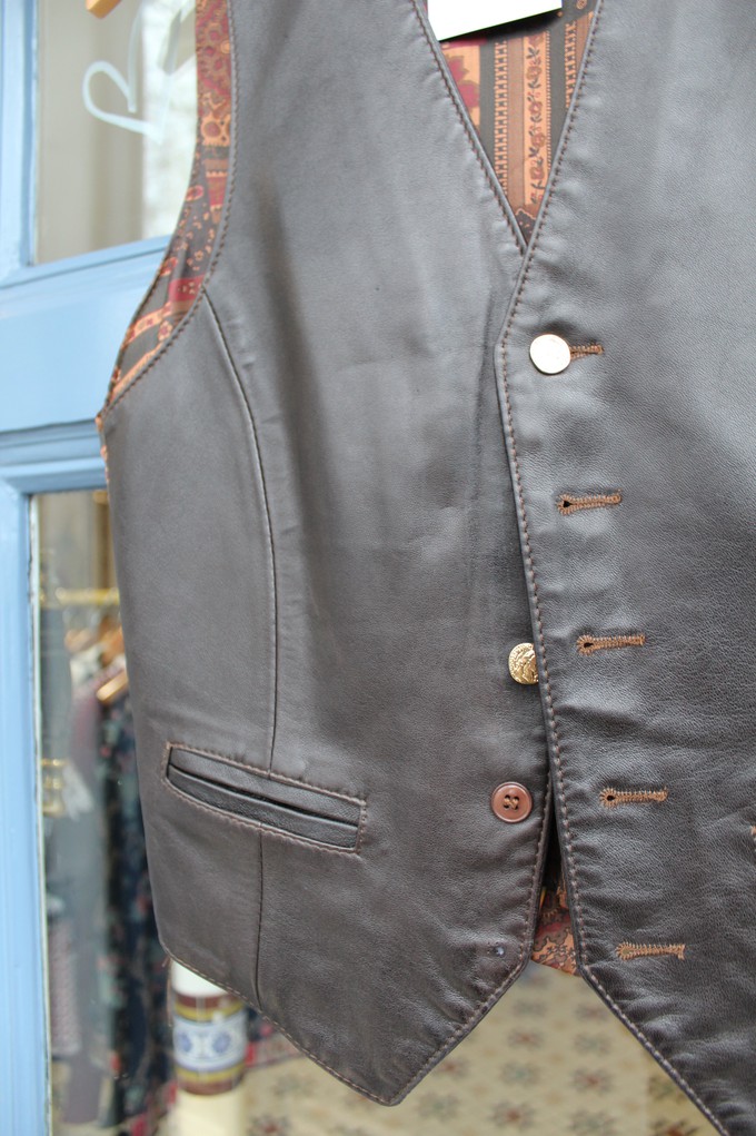 Upcycled Leather Waistcoat from MPIRA