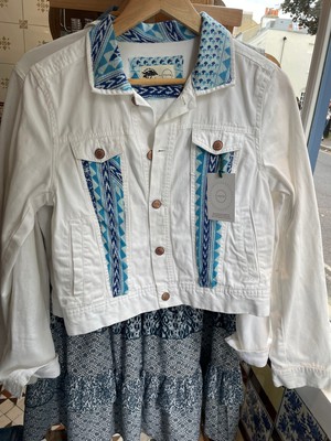 Upcycled White Denim Jacket from MPIRA