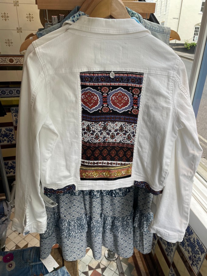 Upcycled White Denim Jacket from MPIRA