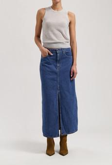 Lena Long Skirt - Medium Stone via Mud Jeans