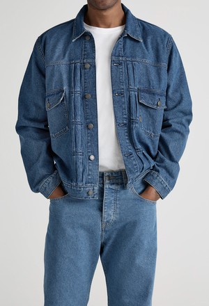 Benny Denim Jacket - Medium Stone from Mud Jeans