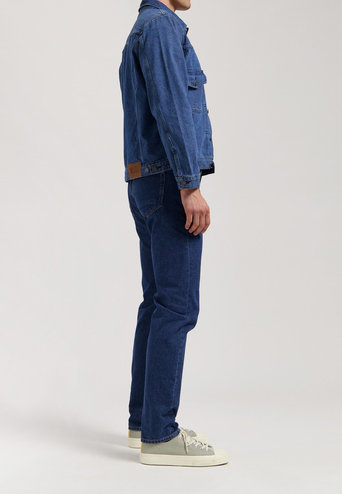 John Mid Straight - Stone Indigo from Mud Jeans