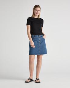 Audry Mini Skirt - Medium Stone via Mud Jeans