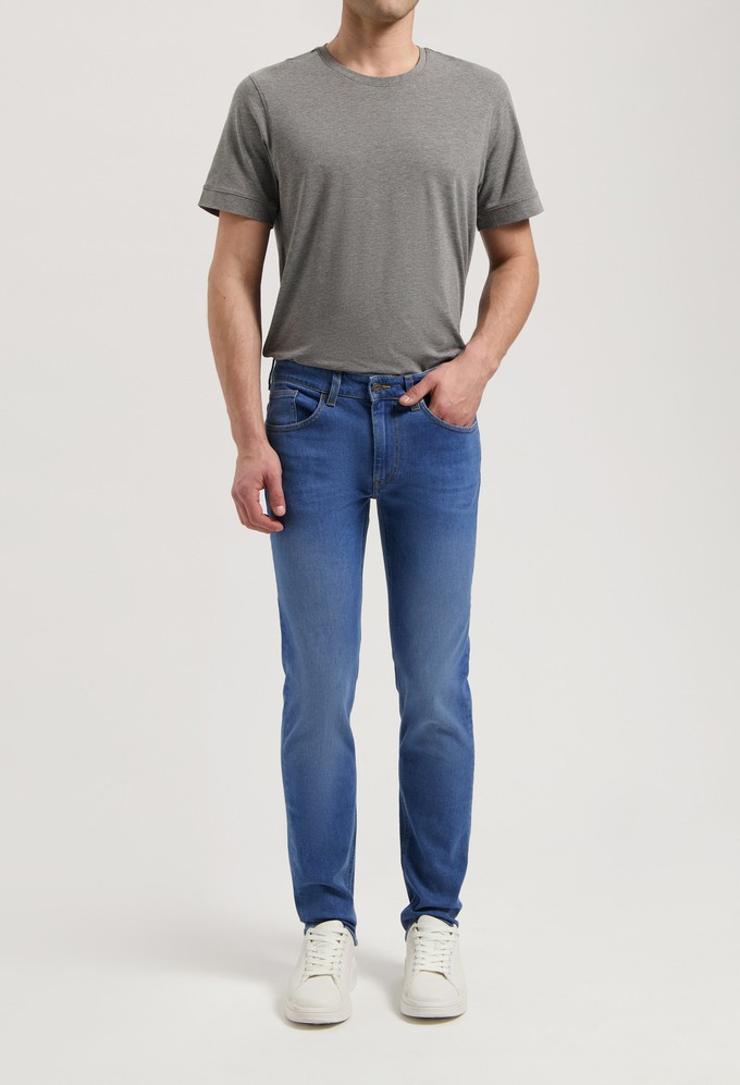 Dunn Low Tapered - Pure Blue from Mud Jeans