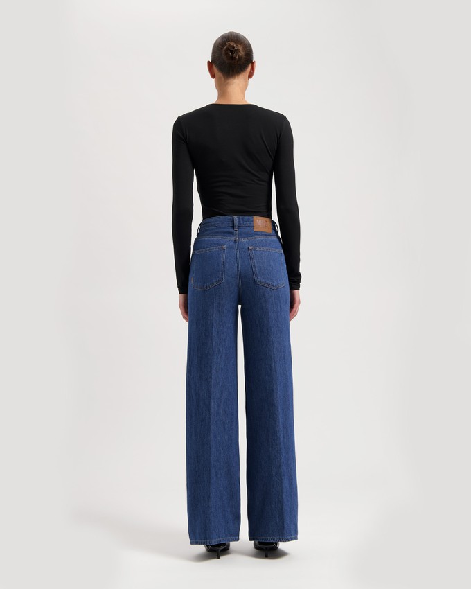 Sara High Loose Flow - Stone Indigo from Mud Jeans