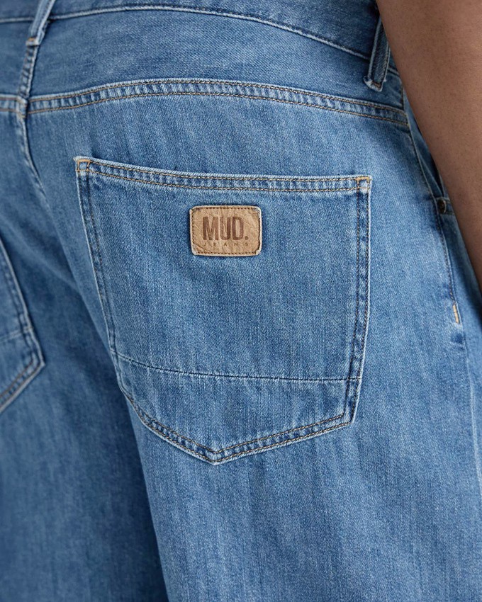 James Denim Short - Medium Stone from Mud Jeans