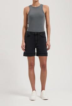 Luna Mid Short - Black Vintage via Mud Jeans