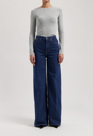 Sara High Loose - Stone Indigo from Mud Jeans