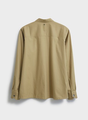 Regenerative Cotton Khaki Shirt Jacket from Neem London