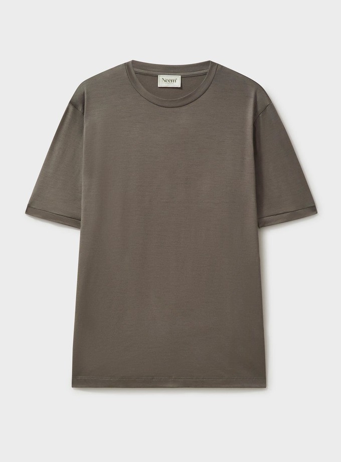 ZQ Merino Wool Jersey Oatmeal T-Shirt from Neem London