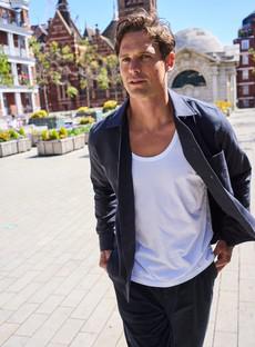 Men's White Organic Cotton Tank Top via Neem London