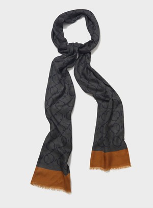 Italian Tencel Biodegradable Neem Green Border Scarf from Neem London