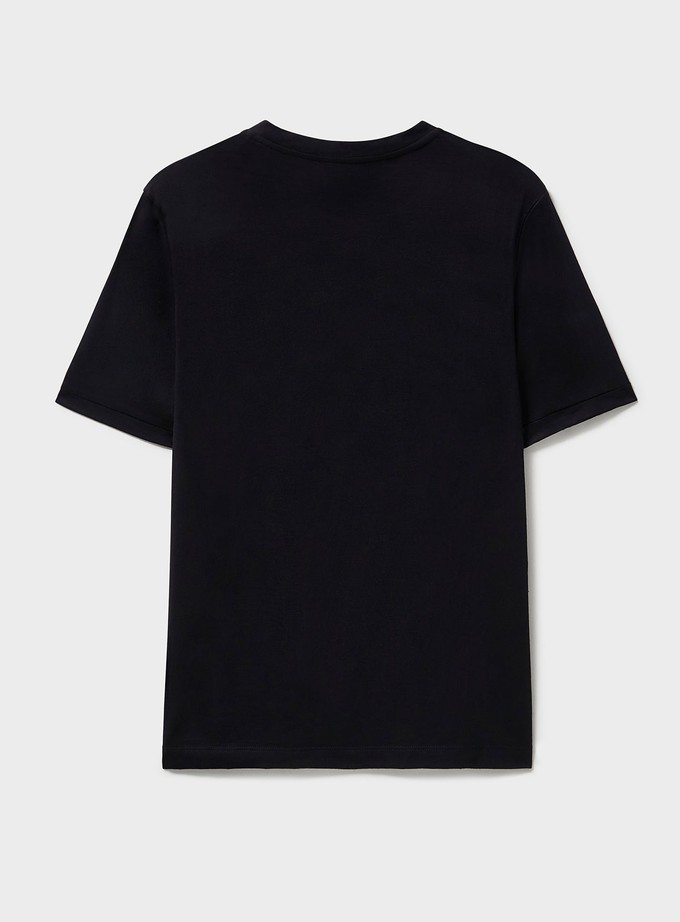 ZQ Merino Wool Jersey Super 120s Black T-Shirt from Neem London