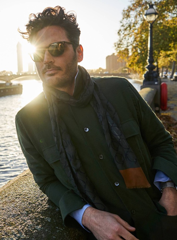 Recycled Italian Flannel Neem Green OverShirt from Neem London