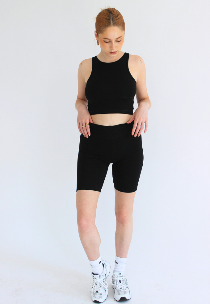 Organic Cotton Cycling Shorts, Black from Not Basics