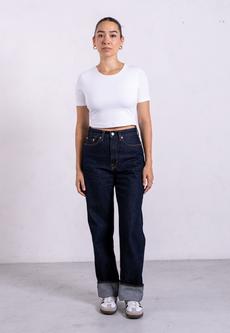 Organic Cotton Crew Cropped T-Shirt, White via Not Basics