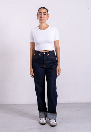 Organic Cotton Crew Cropped T-Shirt, White from Not Basics