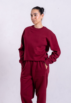 Organic Cotton Sweatsuit Set, Ruby Wine from Not Basics