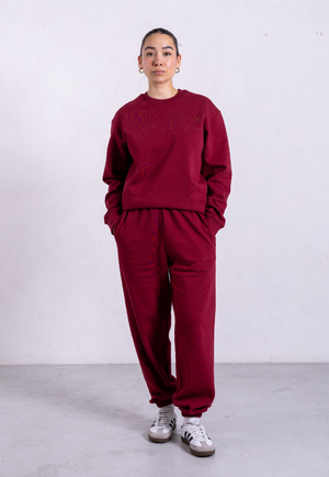 Organic Cotton Sweatpants, Ruby Wine from Not Basics