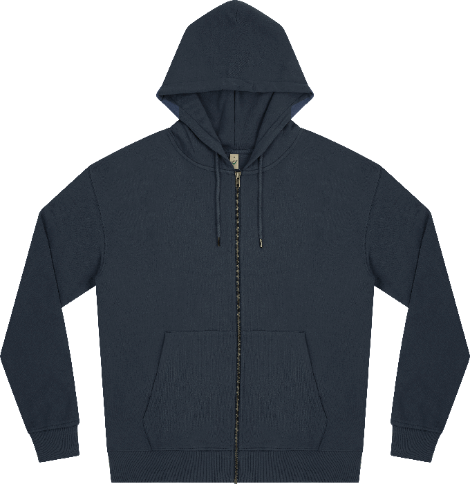 Atlantic Blue Organic Cotton Zipped Hoodie from Of The Oceans