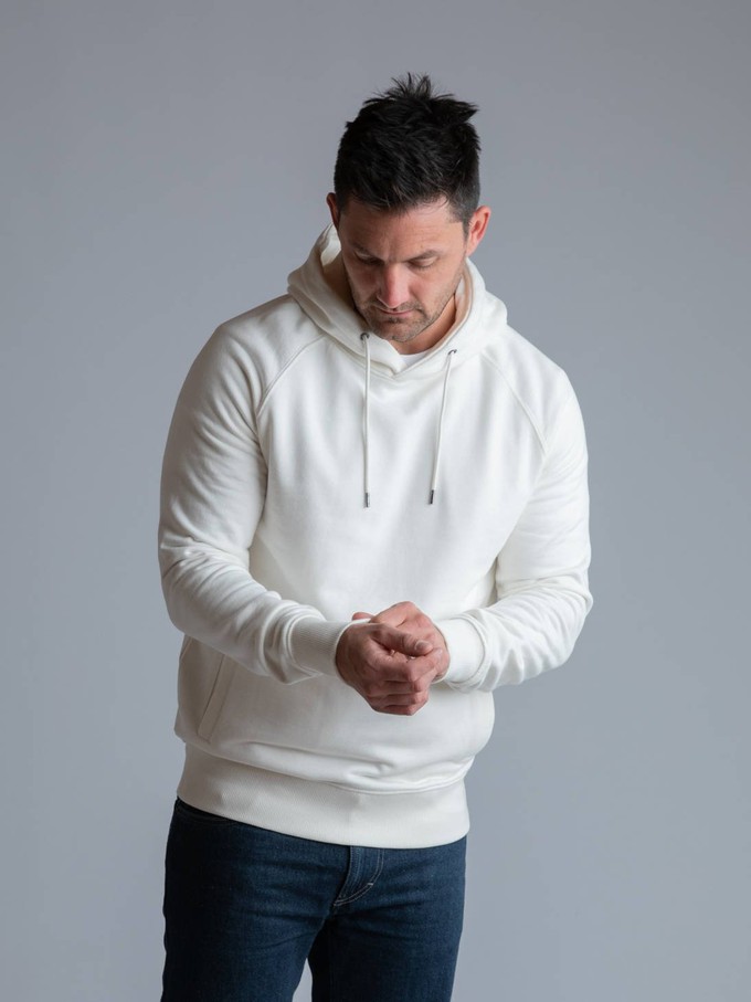 Misty White Organic Cotton Hoodie from Of The Oceans