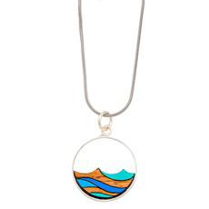 Ocean Recycled Wood Silver Necklace via Paguro Upcycle