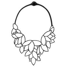 Waterlily Recycled Rubber Statement Necklace via Paguro Upcycle