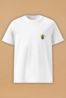 Embroidered Bee T-Shirt Unisex via Pitod