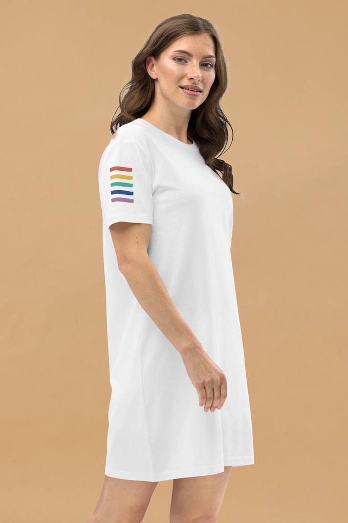 Rainbow Sleeve T-Shirt Dress from Pitod