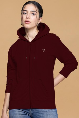 Printed P Zip-Up Hoodie from Pitod