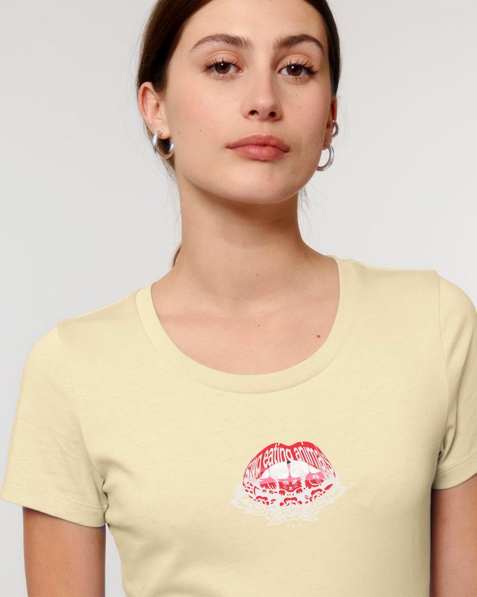 Read My Lips - Femme Tee - Buttermylk from Plant Faced Clothing