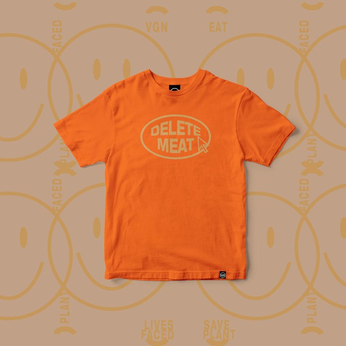 Delete Meat - Orange T-Shirt from Plant Faced Clothing